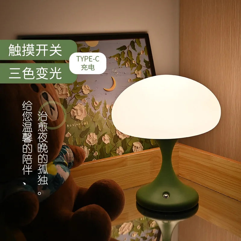 INS Wind Charging Jellyfish Table Lamp Bedroom Bedhead Environment Light Study Decoration Creative Simplicity Night Light