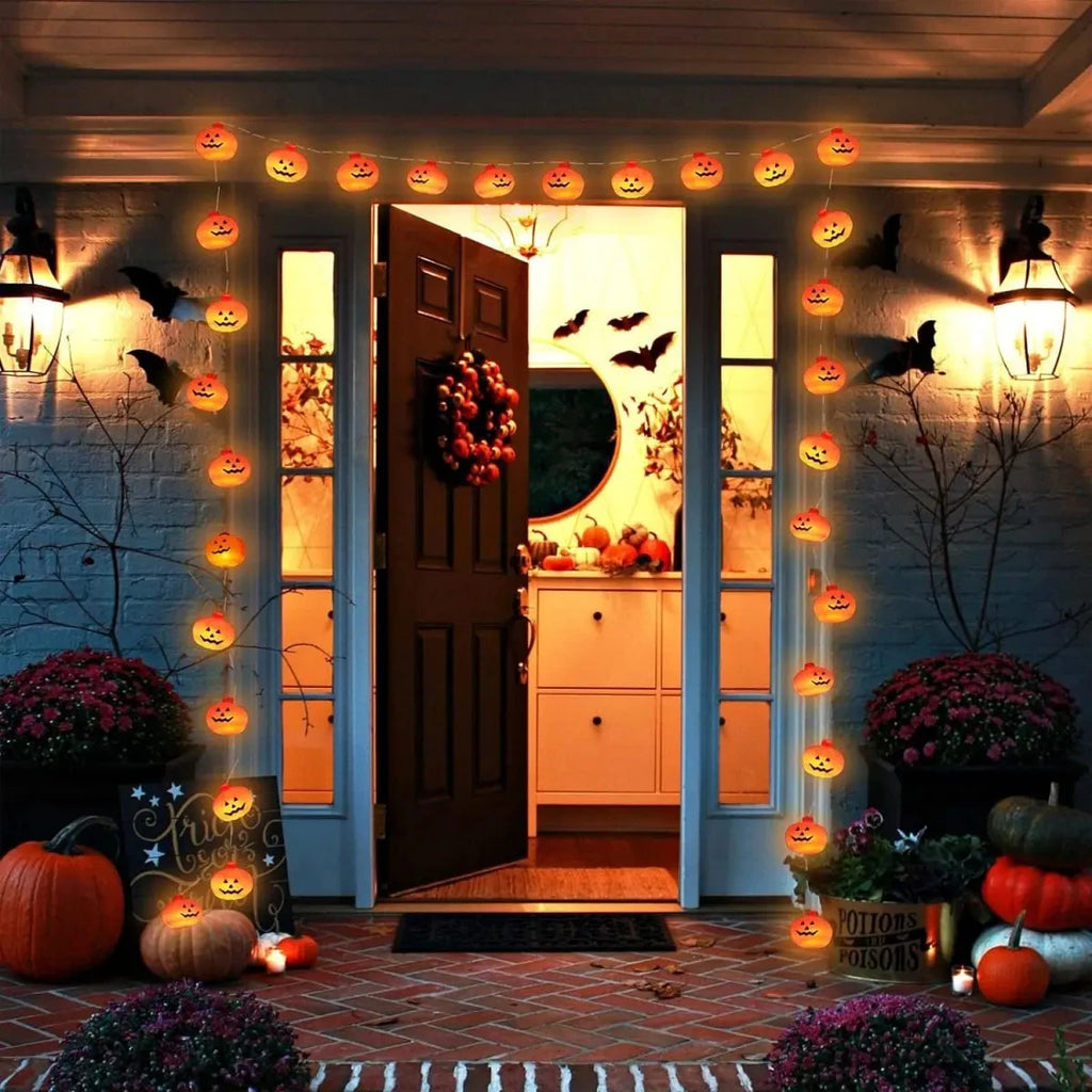 Ghost Eye Lamp 3D LED String Light Horror Halloween Pumpkin Light Festival Party Glowing Atmosphere Decorations Battery Powered