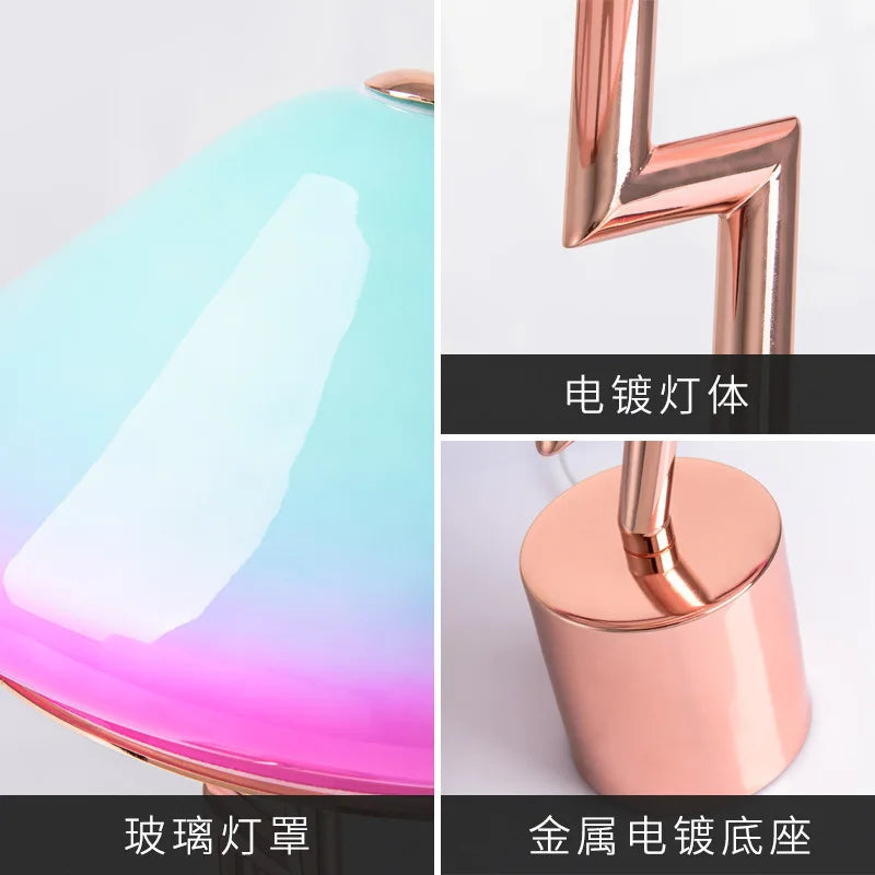 Nordic lightning mushroom ins girl desk lamp Internet celebrity princess room cute romantic
