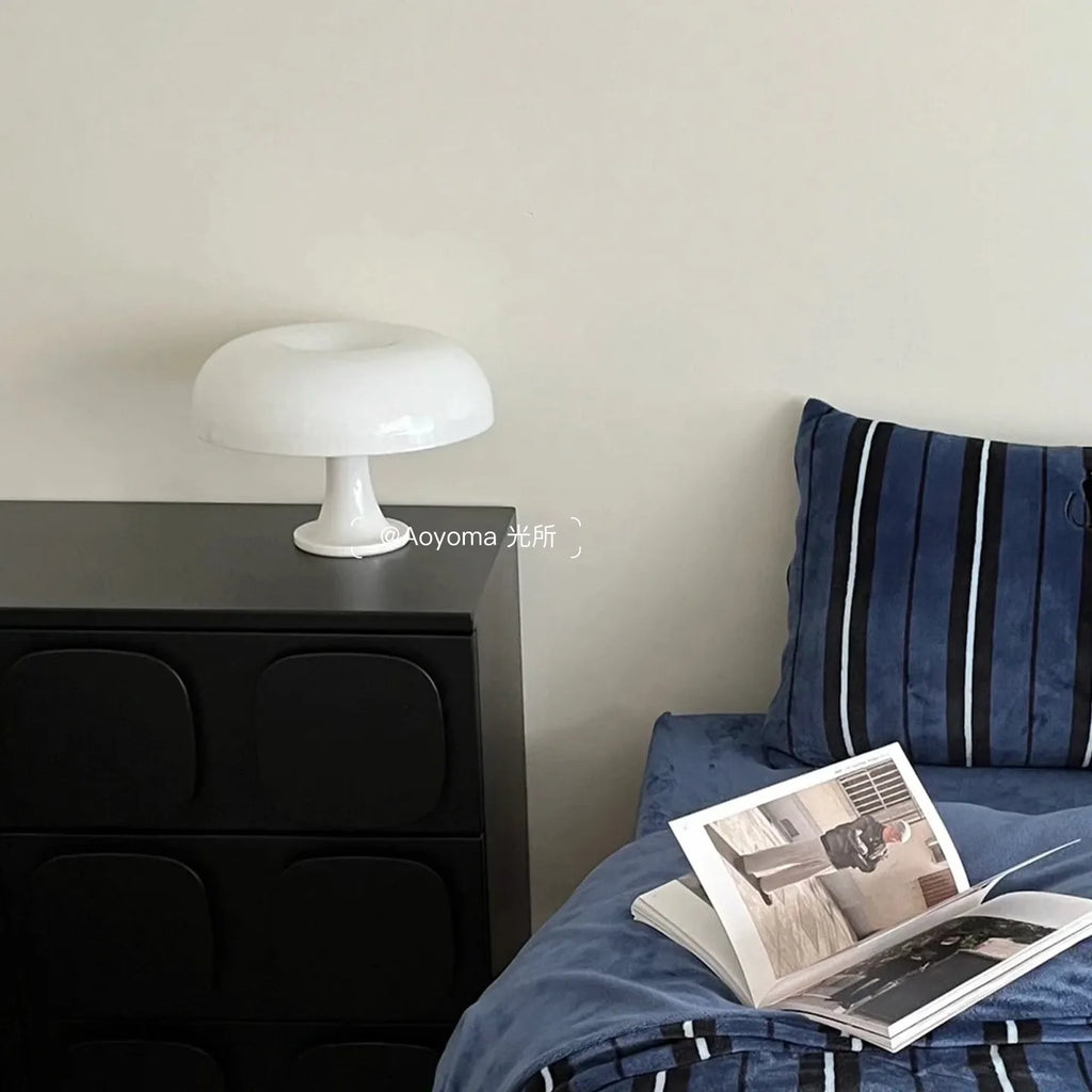 Mushroom desk lamp dining room bedroom bedside lamp blue ins medieval lamp