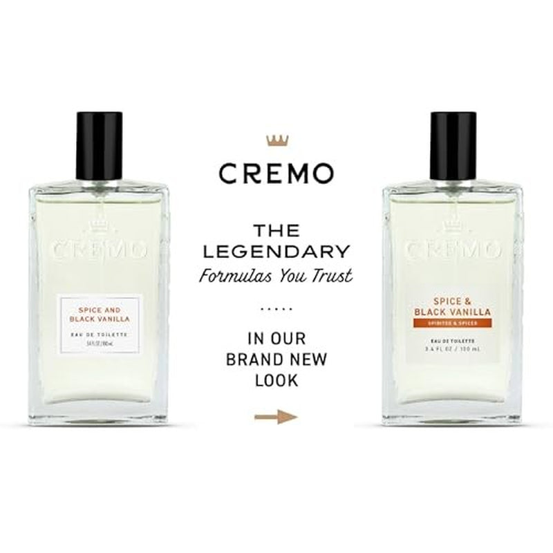 Cremo Spice & Black Vanilla Cologne Spray, an Explosion of Vibrant Spices,