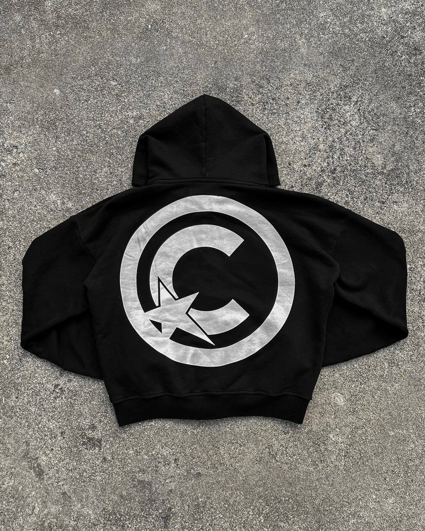 Black CLRVNT Trendy Brand America Streetwear Y2K Letter Patchwork Zip up Hoodie Gothic Punk Rock Men Women Sweatsuit Hoodies