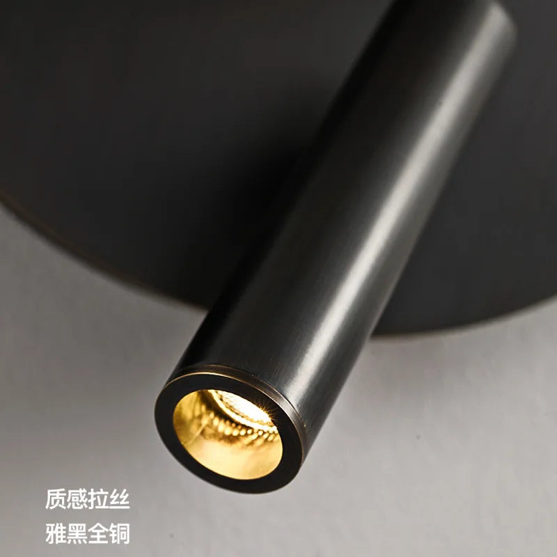 Modern simple Nordic marble wall lamp rotatable reading LED background wall lamp moon bedroom bedside lamp